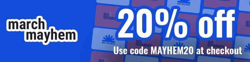 March Madness promotional banner with link to products